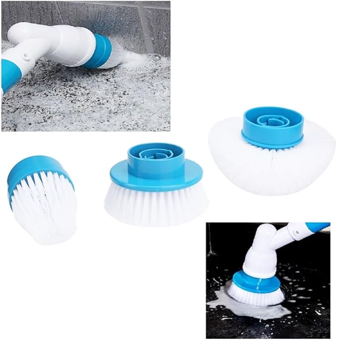 As Seen On Tv Replacement Brushes for Turbo Scrub Pro Power Electric Spin Scrubber Corner Brush Kit