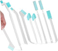 Baluue 8pcs Small Cleaning Brush Set Scrub Brushes for Grout Shower Water Bottle Keyboard Easy to Maintain Handles