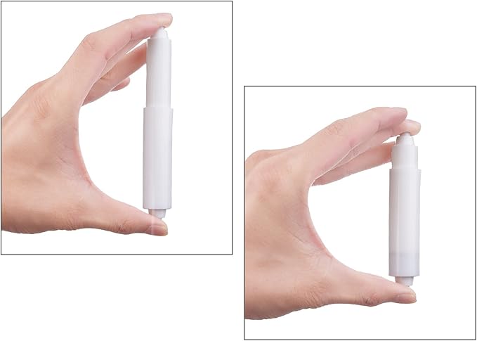 Shappy 4 Pcs Universal Toilet Paper Holder Replacement Rod Spring Loaded Plastic Retractable Paper Replacement Rod Toilet Tissue Roll Holder Insert for Bathroom Home Fixture Accessories(White)