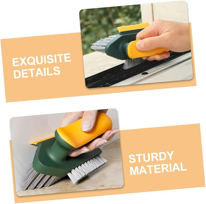 Multi-Functional Handheld Cleaning Brush for Indoor Use Ergonomic Crevice Scrub Brush for Grout Corners and Stovetops Dark Scrubbing Power
