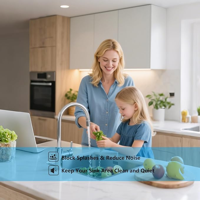 Garbage Disposal Splash Guard 3 3/8" - 1 Pack Universal Sink Baffle for InSinkErator Evolution & Most 3-Bolt Models, Heavy-Duty FDA Silicone with Noise Reducing Petal Design