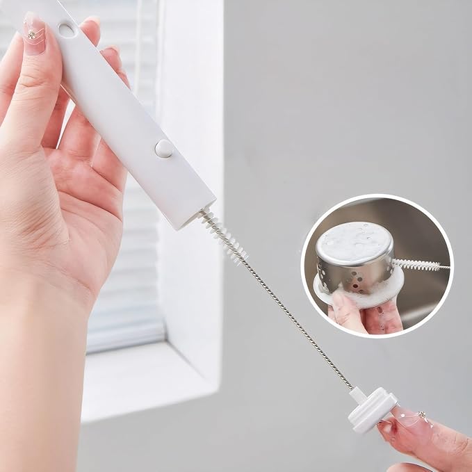 2 Pcs Cleaning Brush Small Scrub Brush for Cleaning Sink Scrub Brush with Handle, Bathroom Kitchen Edge Corner Grout Cleaning Brushes for Household Use, Window Track Cleaning Brush