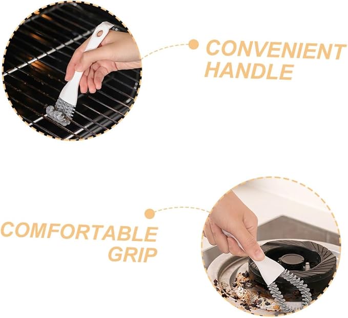 2pcs Crevice Cleaning Brush Set with U-Shaped and Angled Scrub Brushes, Handheld Soft Bristle Kitchen Tools for Stove, Grill, Window Track, and Tight Space Deep Cleaning