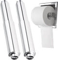 2 Pack Stainless Steel Toilet Paper Holder Replacement Rod Universal Fit Spring Toilet Paper Holder Roller Replacement(Chrome)