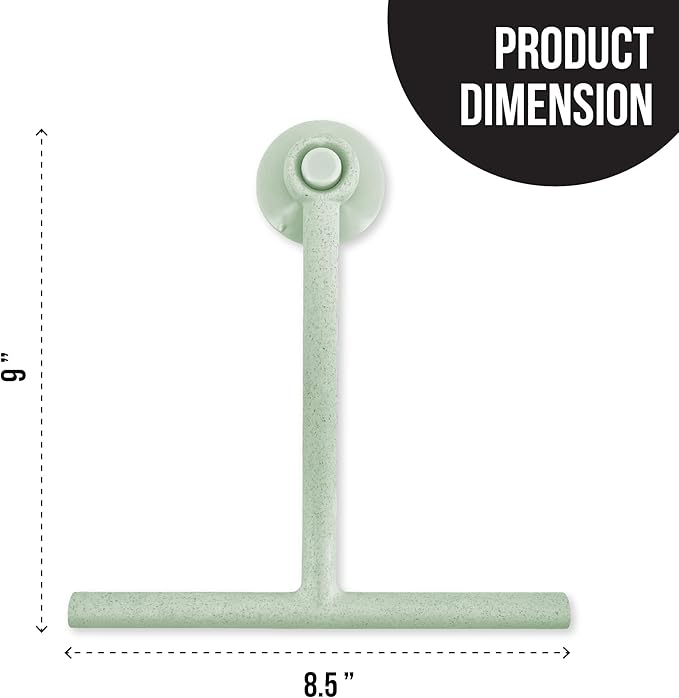 Splash Home Jasmine Eco-Friendly Shower Squeegee, Green