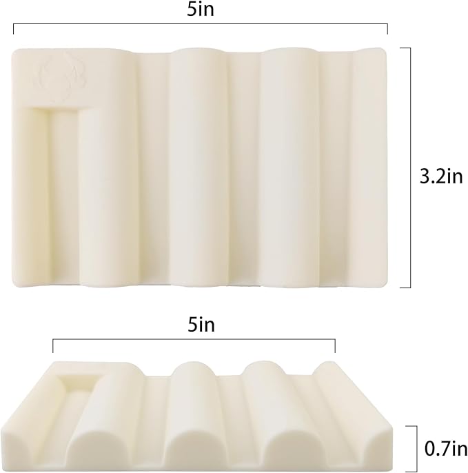 Soap Dish for Shower, Bathroom & Kitchen – Non-Slip, Self-Draining Design to Keep Soap Dry, Extend Soap Life – Easy to Clean, Compact & Durable (Beige, 1 pcs)