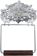 Renovators Supply Toilet Paper Holder - Antique Wall Mount Toilet Paper Holder - Sanitary Paper Holder - Vintage Bathroom Decor - Colonial Tissue Holder - Silver, Princess Crown, Pack of 1