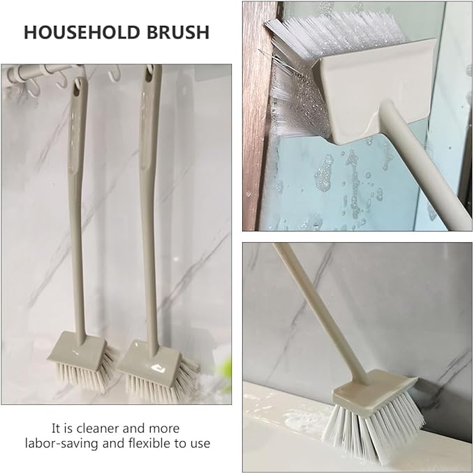 Bathroom Cleaning Brush Floor Scrub Brush Plastic Stiff Bristle for Tile Grout Walls and Floors Home Cleaning Supply