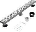 48 Inch Linear Shower Drain, Brushed Nickel Shower Drain, Removable Grate, 304 Stainless Steel, Easy to Install and Clean for Bathrooms (Drain Base Not Included), LSD-30A-48S