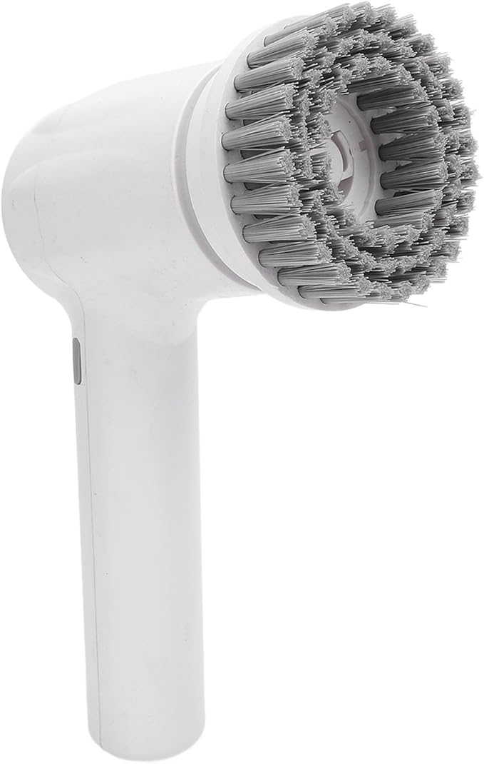 Electric Spin Scrubber - 2 Speed Modes, 4 Replaceable Brush Heads, IPX7 Cordless Brush for Kitchen & Bathroom
