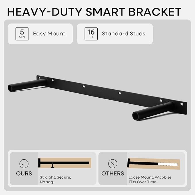 Homeforia 36 inch Natural Floating Shelf, High End Solid Real Wood 36inch Small Floating Shelves for Wall Mounted, Natural Wooden Floating Shelves, Heavy Duty Bracket, 36 X 6.5 X 1.75 in, Set of 4