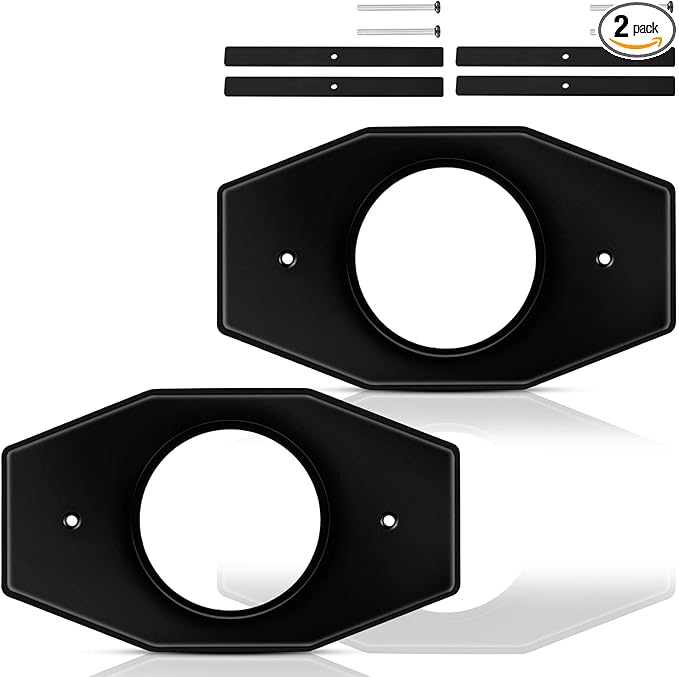Tandefio 2 Set One Hole Remodel Plate Compatible with Moen Renovation Shower Cover Plate Compatible with Delta Tub Valve for 2 Handle or 3 Handle Shower Updates (13" X 7.5",Matte Black)