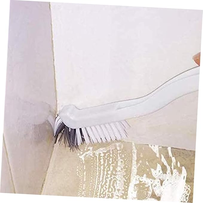 SAFIGLE 1set Double Head Grout Cleaner Brush Heavy Duty Scrub Brush for Deep Cleaning Bathtubs Sinks and Hard to Reach Areas Ergonomic Long Handle for Comfort and Efficiency 4pcs