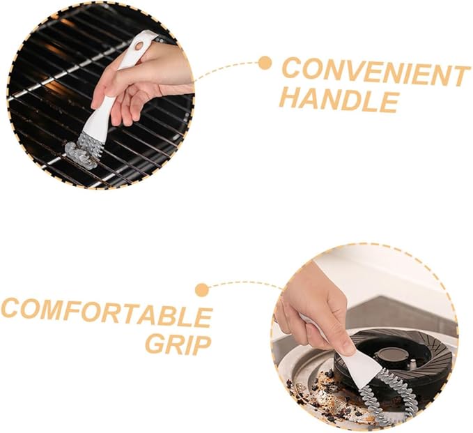 Multi-use Kitchen Cleaning Brush Set 2pcs Crevice Scrub Brushes U-Shaped and Angled Strong Stain Remover for Stove Grill Window Track Cleaning Household Tools