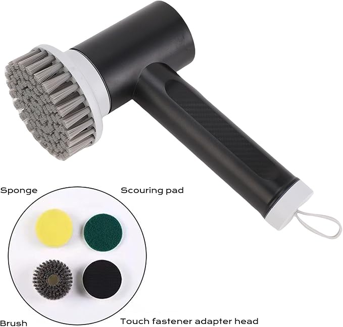 Fafeicy Electric Scrubber, Cordless Power Scrubber with 2 Adjustable Speeds and Rotating Buckle Design, Brush with Automatic Shutoff for Bathroom Tile Kitchen Sink