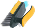 SUPVOX Crevice Cleaning Brush for Bathroom and Window Tracks, Groove Scrubbing Brush with Stiff Bristles, Yellow-Green, for Small Space and Sink Cleaning