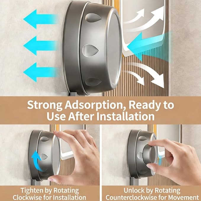 Triangle Suction Cup Shower Caddy, Corner Shower Shelves No Drilling, Upgrade Suction Cup Shower Organizer with Towel Bar & Hooks, Heavy-Duty Strong Hold (Gray, 2pcs)