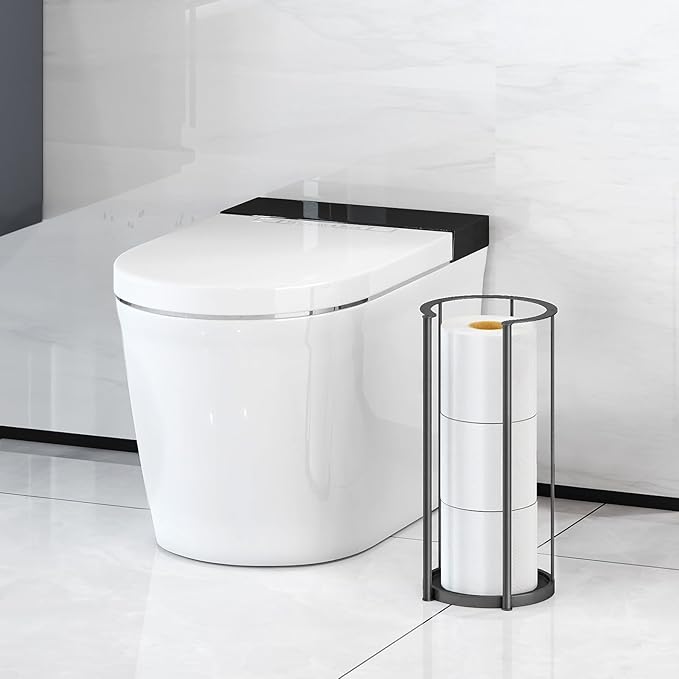 New Upgrade Free Standing Toilet Paper Storage Holder Stand, Heavy Duty 304 Stainless Steel Base, 3 Roll Capacity Toilet Paper Roll Holder for Bathroom Organization