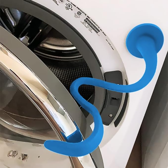 Washer Door Prop for Front Load Washing Machine, Removable Magnetic Washer Door Holder - Flexible Adjustable Washer Door Stopper Keep Washer Door Open to Prevent Odors - Blue