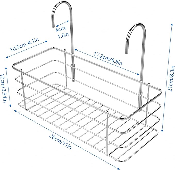 Bathroom Shower Organizer, Chair Upper Hanging Shelf, 304 Stainless Steel Seat Storage Shelf for Elderly Disabled Shower Chair Bench with Armrests