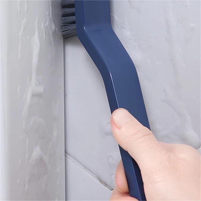 Hard-Bristled Crevice Cleaning Brush for Deep Tile Joints and Grout - Effective Scrub Tool for Gaps and Corners(Blue)