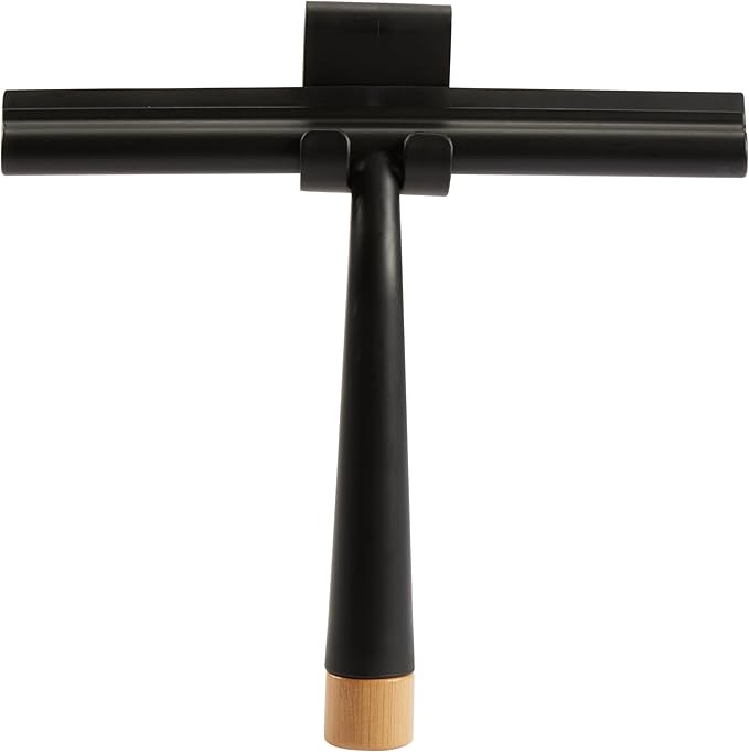 Bath Bliss Shower Squeegee with Hook in Black
