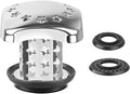 Bathtub Drain Hair Catcher Push Stopper,Stainless Steel Tub Drain Protector,Suitable for US Standard 1in-1.5in Diameter of Drain Hole (Silver)