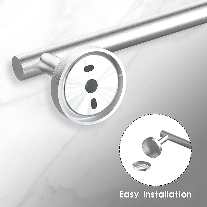 Newfun 16 Inch Brushed Nickel Bathroom Towel Bar,2Pcs Towel Racks for Bathroom Rod Classic SUS304 Stainless Steel Bathroom Towel Holder Wall Mounted