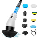 Bathroom Cleaning Scrubber - Rechargeable Multifunctional Electric Cleaning Brush - Cordless Power Scrubbers with Extension Rod - Cleaning Supplies with Replaceable Brush Head for Tub Tile, Kitchen