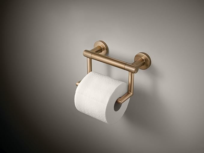 Delta Faucet 41550-CZ Contemporary Tissue Holder/Assist Bar, Champagne Bronze