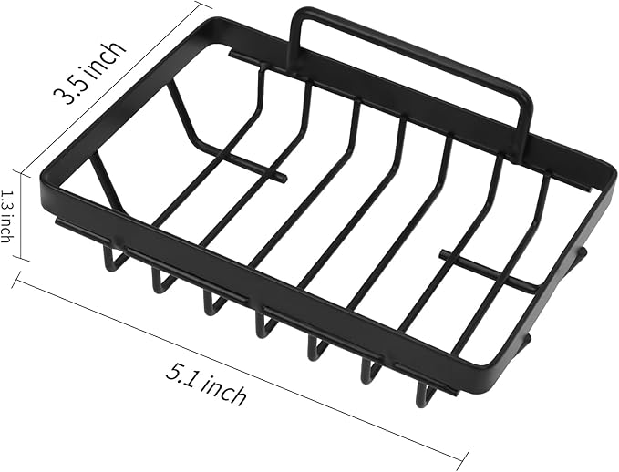 Soap Dish Holder No Drilling 304 Rustproof Stainless Steel Wall Mounted Soap Holder Tray Bar Sponge Holder for Bathroom & Kitchen