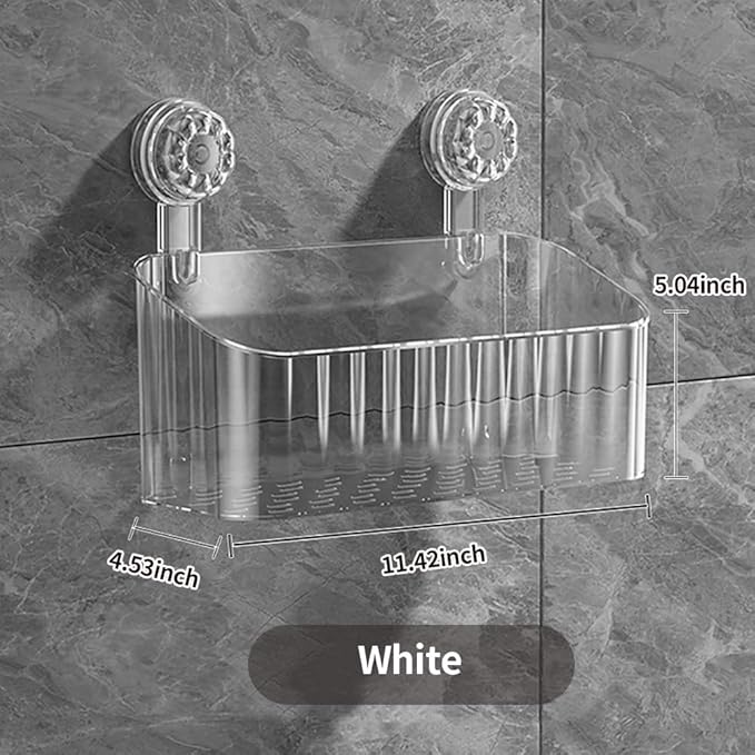 Shower Caddy - Strong Suction Shower Shelf Organizer - Removable Bathroom Basket