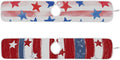2 PCS Kitchen Sink Splash Guard 30 Inch Faucet Mat for Kitchen Sink Bathroom Sink Faucet Absorbing Drip Drain Mat Pad Microfiber Soft Washable White and Red Patriotic Striped Stars