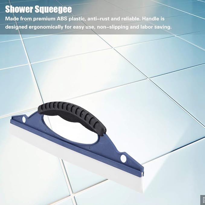 Haofy Portable Water Blade Silicone Shower Squeegee Wiper Blade for Doors Cars Windows Glass
