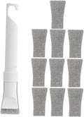 PRETYZOOM 1Set Multifunctional Corner Cleaning Brush with Replaceable Head for Tight Spaces Kitchen Bathroom Grout Sinks Windows and Sliding Door Tracks