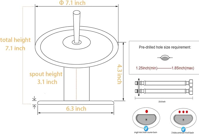 Bathroom Faucet Black Glass Spout Waterfall Single Handle One Hole Bath Sink Faucet Vanity Lavatory Basin Mixer Tap with Cover Plate Deck Mount Commercial