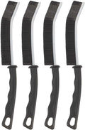 BESPORTBLE 4pcs Hard Bristle Crevice Cleaning Brush Set with Non-Slip Handle, Kitchen and Bathroom Gap Scrub Brushes for Tile, Shower, and Corner Cleaning Tools