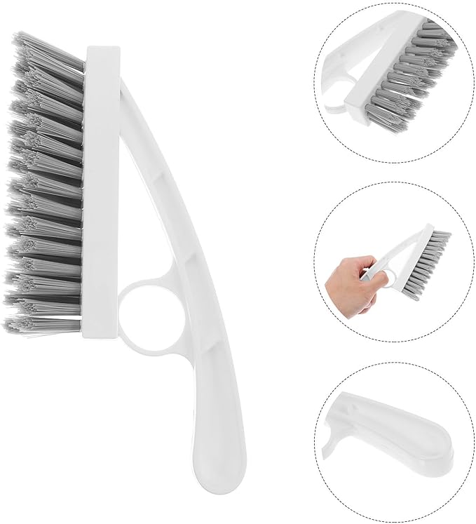 Grout Scrubber Brush with Hard Bristles and Wall Corner Cleaning Brush for Bathroom Tile and Floor Seam Cleaning for Toilet
