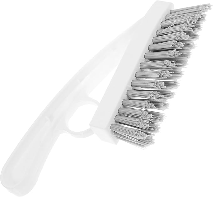Heavy Duty Tile Grout Brush and Bathroom Scrubber with Stiff Bristles, Handheld Corner Cleaning Brush for Shower, Toilet, and Floor Grout Deep Cleaning in Home Bathrooms