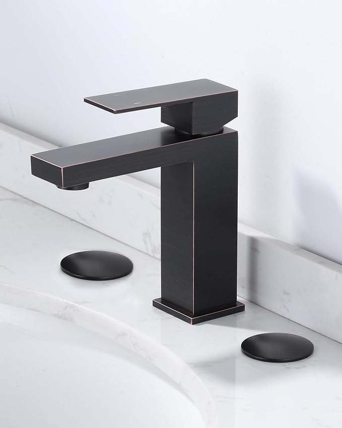 Kitchen Sink Hole Cover, 2 PCS Faucet Hole Cover for Kitchen Sink, Tap Hole Plate Stopper Cover Blanking Brass Metal Plug, Sink Countertop Hole Cap Cover, Oil Rubbed Bronze
