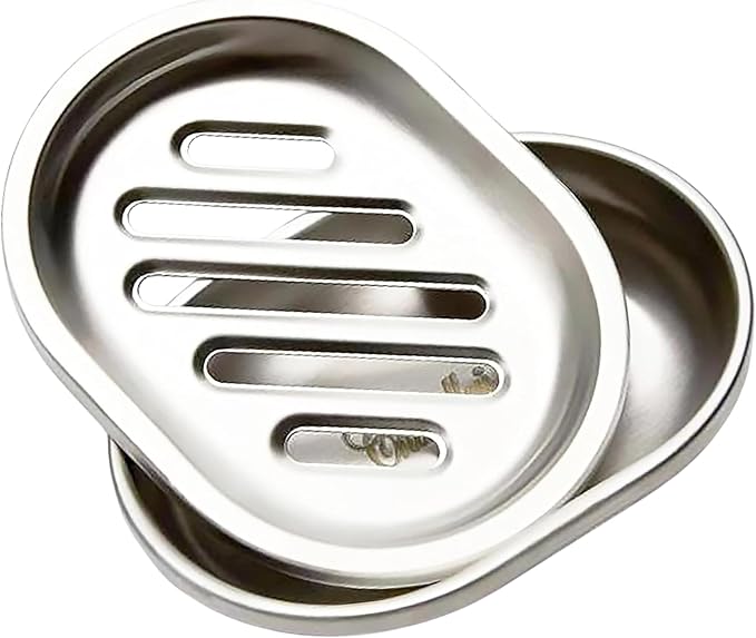 Chandler Stainless Steel Soap Dish for Shower & Bathroom Sink - Soap Holder with Drainage, Heavy Duty Soap Tray, Anti-Rust Soap Bar Holder