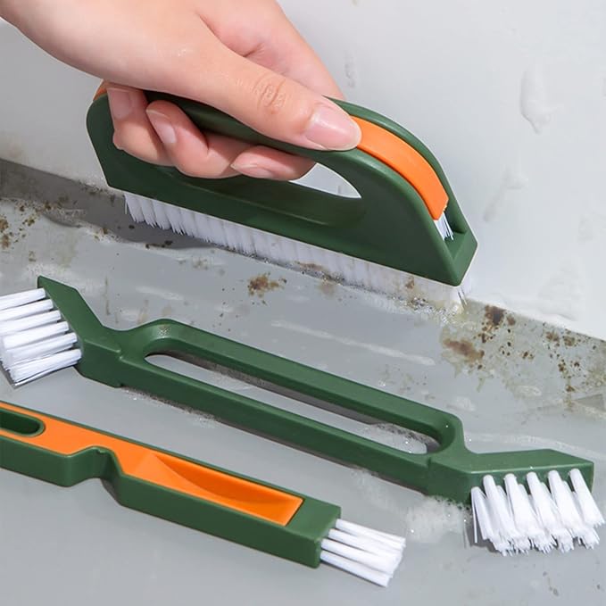 Upgraded Grout Cleaner Brush Set Detail Brush Set for Sink Drain Portable Grout Brush for