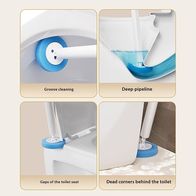 PANGBOER Electric Rotating Toilet Brush Wall Mounted with Head 360 Degree Scrubber Tool for Stubborn Stain