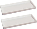 Countertop and Vanity Tray - 2 PC Large 11.7" Silicone Bathroom Trays, Counter Organizer, Dish Soap Sponge Holder Kitchen Sink Tray Organizer, Sink Caddy Toothbrush Key Kitchen Soap Trays