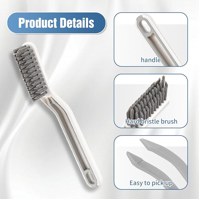 Crevice Cleaning Brush, Multifunctional Floor Seam Brush, Hard Bristle Gap Scrub Brush, V Bathroom Gap Brush Cleaner Tools for Bathroom, Kitchen, Window, Faucets, Tiles, Toilet, Grout (Blue)