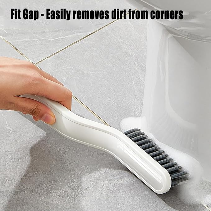 Crevice Cleaning Brush, Multifunctional Floor Seam Brush, Hard Bristle Gap Scrub Brush, V Bathroom Gap Brush Cleaner Tools for Bathroom, Kitchen, Window, Faucets, Tiles, Toilet, Grout (White)