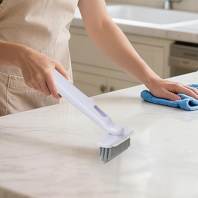 Crevice Brushes for Cleaning | Grout 360-degree Rotating Scrubber Brush | Kitchen Crevice Scrubbing Cleaner,for Shower Bathroom Toilet Kitchen Home Industrial Floor Tile Wall Window