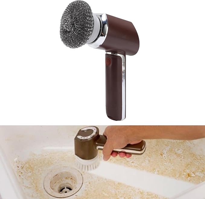 Pssopp Electric Cleaning Brush, Deep Clean Rechargeable Spin Brush Handhold Cleaning Scrubber for Bathroom Kitchen Floor Tile Bathtub