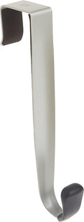 Umbra Schnook Heavy Duty Over The Door Hook for Coats, Robes, Towels, Clothes, Hats, Bags, Easy to Install and Damage Free, Space Saving Bathroom Hook, Nickel/Black