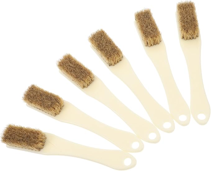 VICASKY 6pcs Mini Hard Bristle Crevice Cleaning Brushes Small Scrub Brushes for Tight Spaces Grout Tile Floors Kitchen Bathroom Household Cleaning Tools